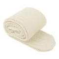 Collant a trecce beige da donna, eleganti leggings invernali caldi in tinta unita. - Taglia unica / Pantaloni e gonne / Bianco Nuvola