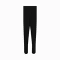 Women black footed leggings thick thermal pantyhose high waist winter warm main view - One Size / Footed / Deep Black