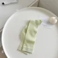 Chaussettes mi-hautes côtelées vert clair, chaussettes en tricot pour femmes d'été. - Taille unique / Vert clair