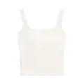 Caraco pour femme blanc à col carré débardeur basique confortable vêtement tendance - Taille unique / Blanc gardénia