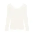 Women slim fit long sleeve thermal top with delicate lace trim for stylish autumn winter wear. - One Size / Tops / Cloud White