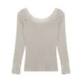 Women lace thermal underwear long sleeve slim fit winter base layer warm top grey. - One Size / Tops / Oatmeal Milk