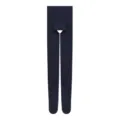 Damen einfarbige Strumpfhose, hohe Taille 100D nahtloses Design, dunkelblaue Herbst Winter Kleidung. - Einheitsgröße / Marineblau