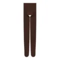 Damen einfarbige Strumpfhose hohe Taille nahtlose Leggings braun 100D Herbst Winter Variante - Einheitsgröße / Dunkelbraun