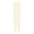 Medias de mujer color sólido talle alto sin costuras otoño invierno 100D básico moda - Talla única / Blanco Nube