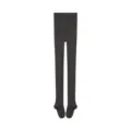 Dunkelgraue Damen Thermo Kammgarn Wolle Winter Strumpfhose Leggings, schlichte Variante. - Einheitsgröße / Dunkles Heidegrau