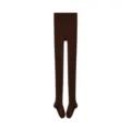 Collants côtelés marron pour femmes, leggings thermiques en laine d'hiver, bas doux opaques. - Taille unique / Brun Foncé