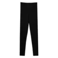 Black high-waisted thermal leggings for women, warm winter fleece lined base layer pants. - Bottoms / Deep Black