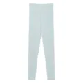 Comfortable high-waisted thermal leggings for women in light blue, perfect for winter daily wear. - Bottoms / Glacier Blue