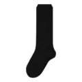 Calcetines largos de lana negra para mujer, calcetines térmicos de invierno gruesos de 240. - Talla única / Negro profundo
