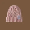 Elegante gorro de punto rosa para mujer, cómodo sombrero de invierno cálido y suave variante. - Rosa Loto
