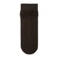 Chaussettes slouch côtotées marron femme automne hiver coton unie chaussettes mi-tubes style - Taille unique / Café Foncé