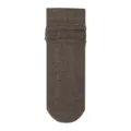 Chaussettes slouch côtelées marron femme automne hiver unies coton mi-mollet bas - Taille unique / Mocha