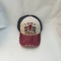 Gorra de béisbol vintage desgastada con camión retro y calavera, sombrero casual hombre - 55-59 / Burdeos