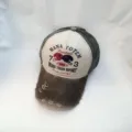 Gorra de béisbol vintage lavada con estampado de letras y fútbol, estilo casual retro. - 55-59 / Gris