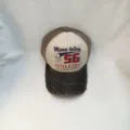 Vintage distressed baseball cap with 56 basketball graphic, soft top curved brim design. - 55-59 / Black