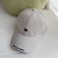 Gorra de béisbol bordada LA estilo coreano simple, sombrero casual de ala curva mujer. - 55-59cm / Gris claro