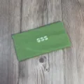 Bandeau tricoté vert avec lettres SSS, accessoire de mode d'hiver confortable et chaud pour femmes. - Vert Moutarde