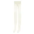 Sheer polka dot pantyhose for women, 0D ultra-thin translucent summer tights with heel. - One Size / Cloud White