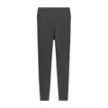 High waist ribbed seamless cropped yoga leggings in dark grey for women fitness workout active. - L / Deep Heather Grey