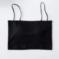Black strapless camisole top with thin straps, basic solid color women underwear sku. - One Size / Black Short