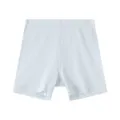 Light blue ribbed four-inch safety pants and loungewear shorts, comfortable breathable design. - Cloud Water Blue