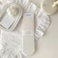 Women hollow cotton slouch socks solid lace trim mid tube casual spring wear variant - One Size / Creamy White - Hollow Lace Trim
