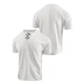 T-shirt homme blanc uni en maille gaufree manches courtes col V lace decontracte top. - Hauts / Blanc / S