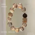 Natürliches Rutilquarz-Perlenarmband mit gemischten Steintexturen für SKU-Ansicht - Schwarz-Gold Super Seven Rutilquarz Armband (8mm) / 8mm / Schwarz
