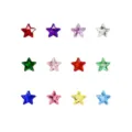 12-color star-shaped crystal glass birthstone charms for DIY jewelry making accessories - 4mm / 12-Color Pack