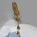 Exquisite chinesische ethnische Glocken-Quasten-Haarklammer, elegante goldene Spange. - Schwerlast-Stil (Z-3927)