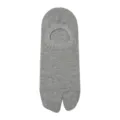Grey split toe tabi invisible socks women cotton casual low cut boat socks summer daily wear - One Size / No-Show Socks in Light Heather Gray