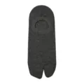 Dark grey cotton split toe tabi invisible socks, summer low cut casual footwear, breathable. - One Size / No-Show Socks in Dark Heather Gray