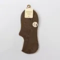 Summer thin brown invisible socks for women, breathable cotton stretch low cut boat socks. - One Size / Caramel color