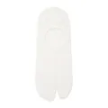 White cotton split-toe invisible boat socks for women, summer anti-slip casual tabi socks - One Size / No-Show Socks in Cloud White