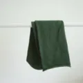 Dark green ribbed tube socks for women, combed cotton straight summer breathable fashion socks. - One Size / Army Green