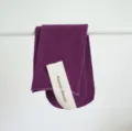 Purple combed cotton mid-tube socks, seamless straight design, breathable candy color. - One Size / Deep Grape Purple