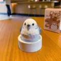Mignonne figurine d'oiseau en resine decoration de bureau, creation originale de petit oiseau. - Mésange à Longue Queue