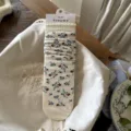 Vintage Blumen-Mittelsocken für Damen, süße Rüschen und gemütliches Retro-Stapel-Design. - Einheitsgröße / Capriblau Blumen