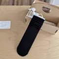 Einfarbige einfache Mittelsocken, koreanische minimalistische herbstliche Stacksocken für Damen. - Einheitsgröße / Schwarz