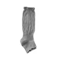 Women solid color slouch leg warmers winter cotton casual ribbed boot cuffs grey variant - One Size / Light Gray
