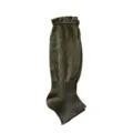 Femmes couleur unie tricot dentelle ample guêtres étrier automne hiver vert chaussettes - Taille unique / Vert Mousse