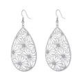 Orecchini pendenti margherita argento donna goccia metallo cavo stile retro chic - Argento Stile Uno (YE-1203S)