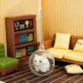 Miniatur Katze Ueberraschungsei Spielzeug Schlüsselanhänger süsse Tischdekoration - Holzschnitzerei Stehende Katze Serie Niedliches Korn - Ragdoll Stil / OPP-Beutel-Verpackung