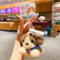 Cute puppy plush keychain with hat and scarf, adorable dog bag charm variant gift. - Beagle Style