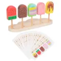 Jeu de correspondance de crème glacée en bois pour enfants ensemble éducatif de chiffres. - Tri de Popsicle Nuage