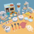 Ensemble de cuisine jouet en bois pour enfants, accessoires de cuisine interactifs. - Ensemble complet de 6 pièces