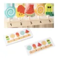 Jeu de correspondance de crème glacée en bois pour enfants, puzzle éducatif précoce. - Correspondance de bâtonnets de glace - Pear Dream