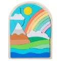 Puzzle Paysage Arche en Bois pour Enfants Éducation Précoce Jouets Éducatifs Blocs - Soleil