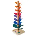Jouet arbre à billes en bois coloré, jeu éducatif arc-en-ciel pour la reconnaissance des couleurs. - Arbre Musical Arc-en-ciel à Base Épaissie